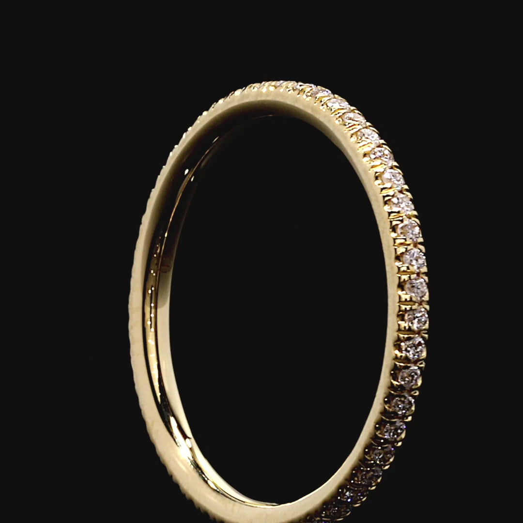 Demi Eternity Band – Full Pavé – Single Row