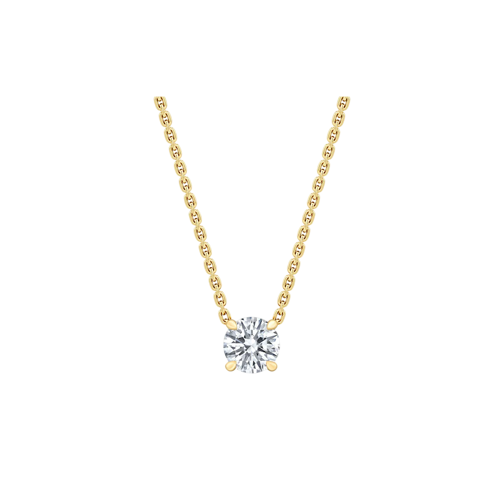 Aurora Round Cut Diamond Pendant Necklace