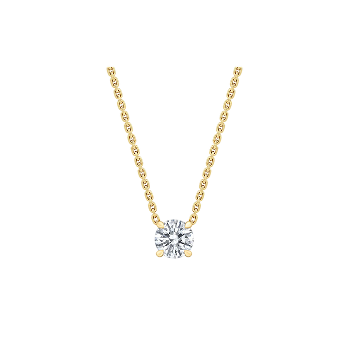 Aurora Round Cut Diamond Pendant Necklace