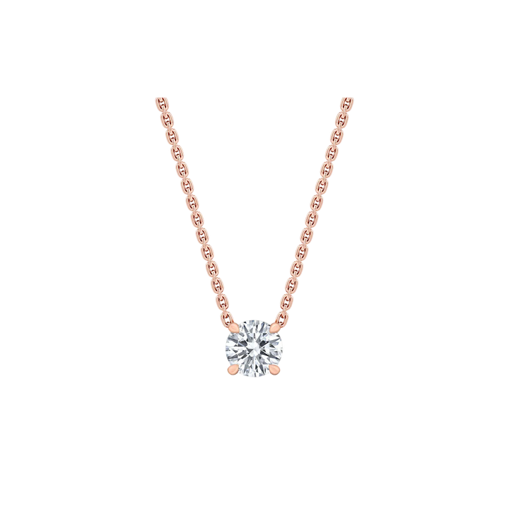 Aurora Round Cut Diamond Pendant Necklace
