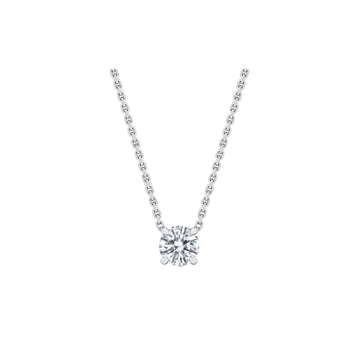 Aurora Round Cut Diamond Pendant Necklace