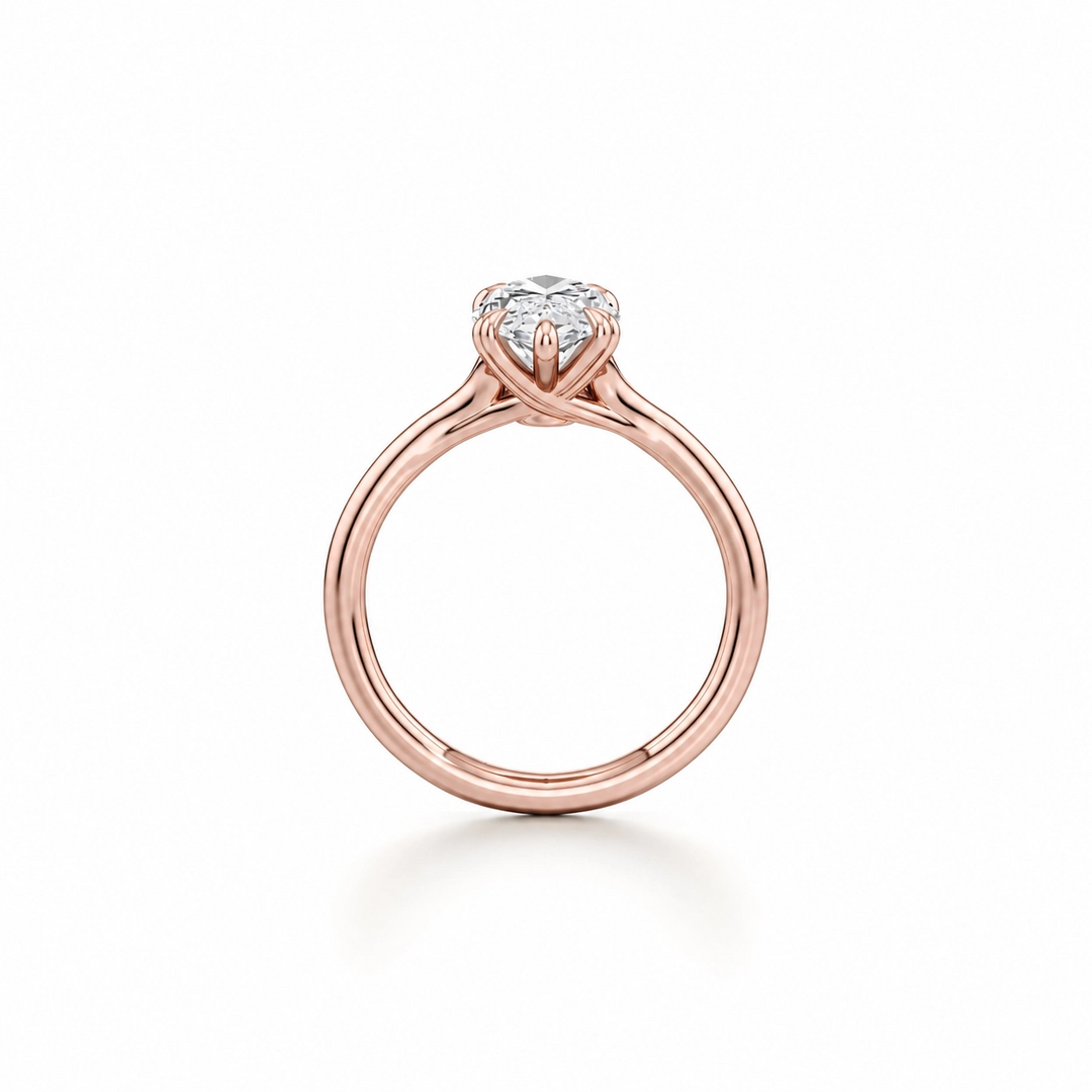 Vesper Marquise Cut Plain High-Polish Band