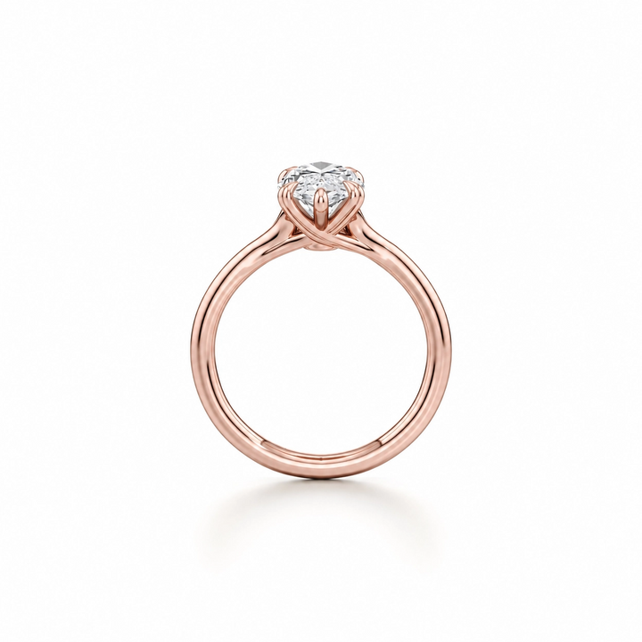 Vesper Marquise Cut Plain High-Polish Band