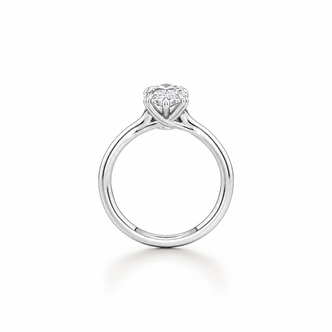 Vesper Marquise Cut Plain High-Polish Band