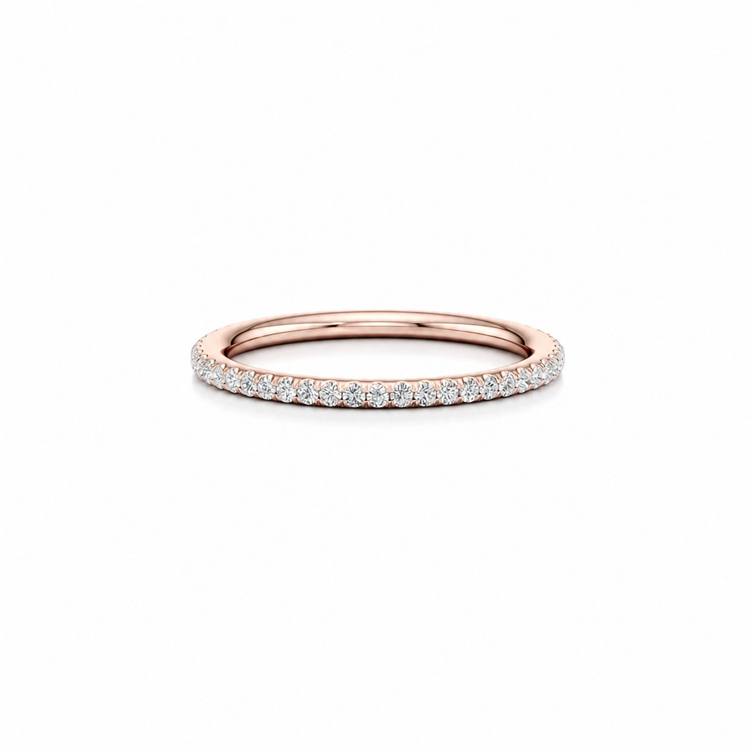 Demi Eternity Band – Full Pavé – Single Row