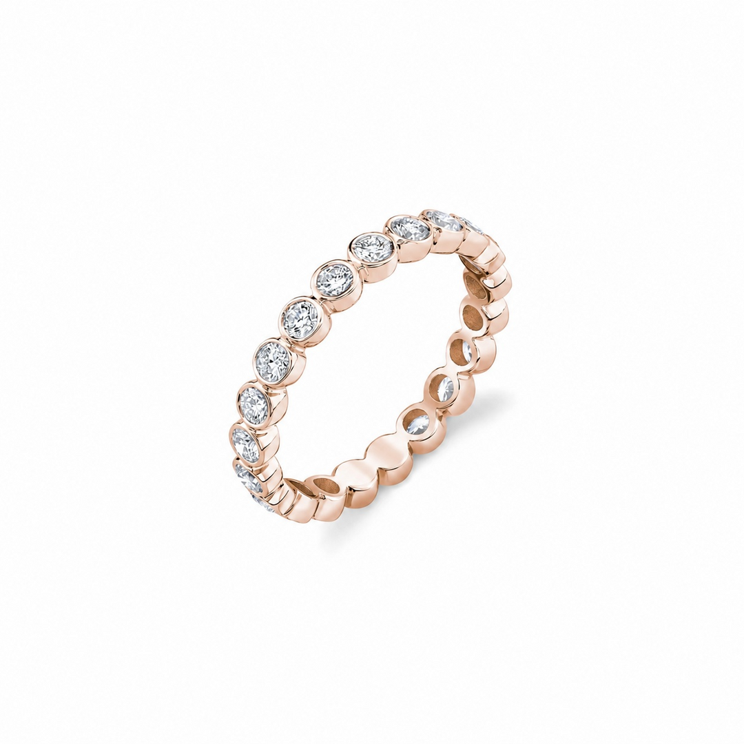 Lumen Eternity Band – Bezel-Set – Single Row