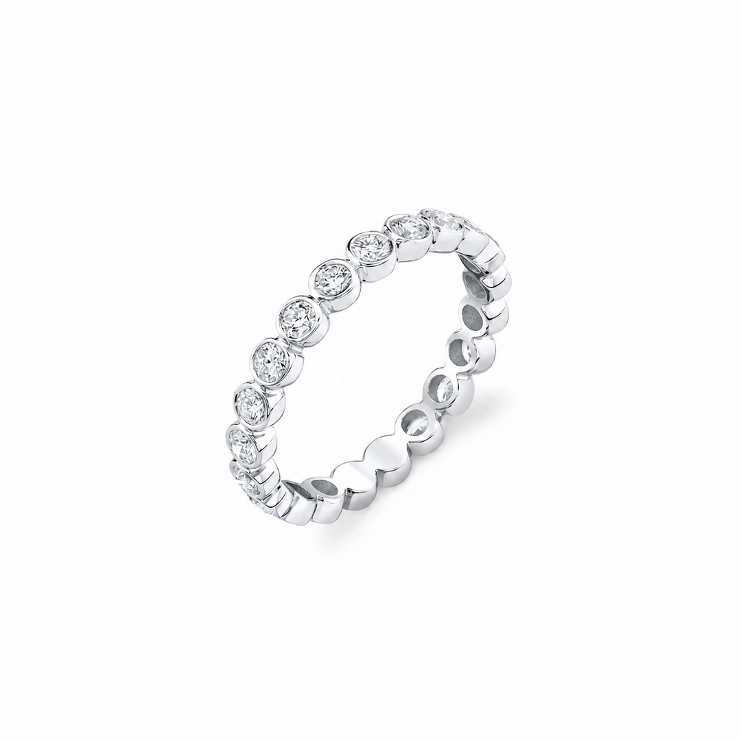 Lumen Eternity Band – Bezel-Set – Single Row