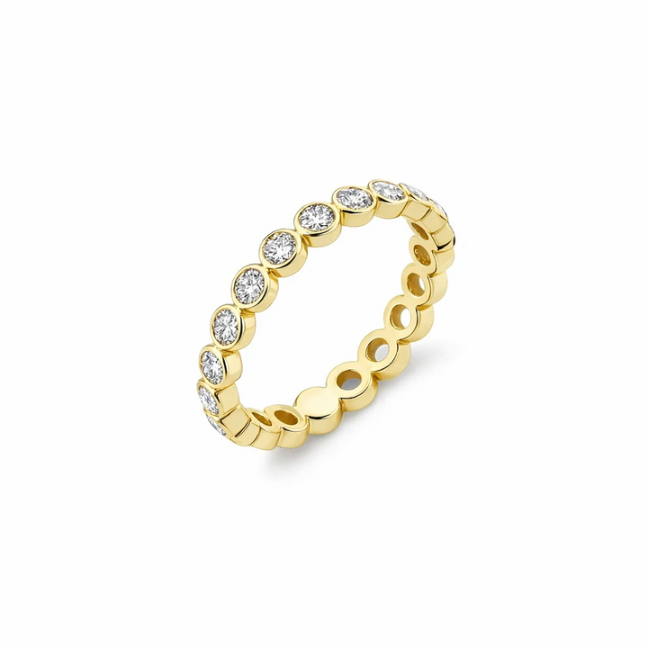 Lumen Eternity Band – Bezel-Set – Single Row