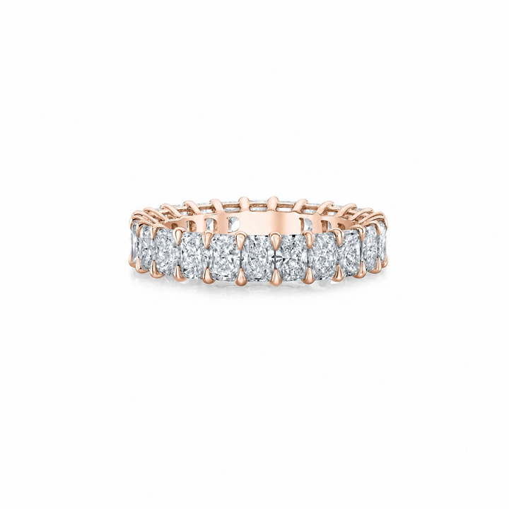 Cassis Eternity Band – Radiant Cut – Shared-Prong