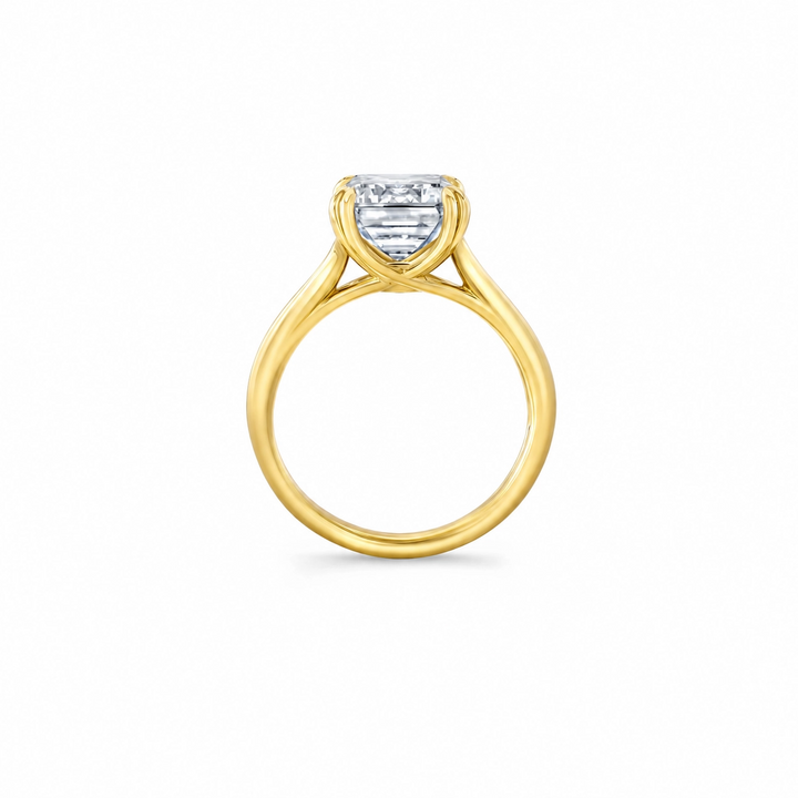 Vivienne Double Plain Band – Emerald Cut – Plain High-Polish Band